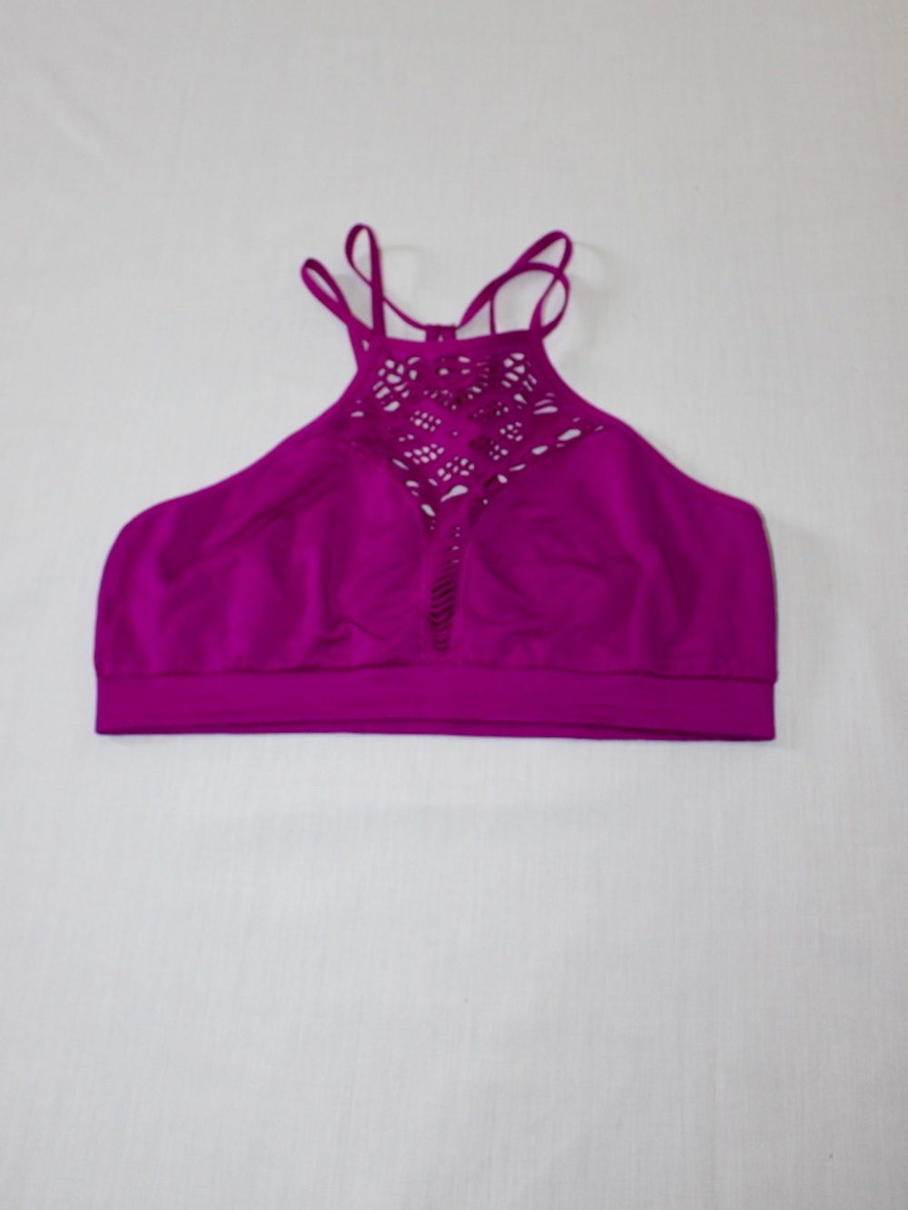Victoria's Secret Magenta Lace Cutout Bralette Size Small